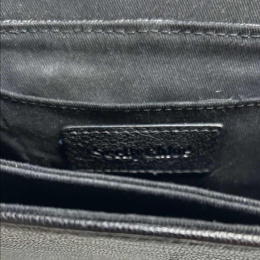 See By Chloe Beautiful Black Leather Crossbody Bag with Gold Accents - Picture 6 of 12